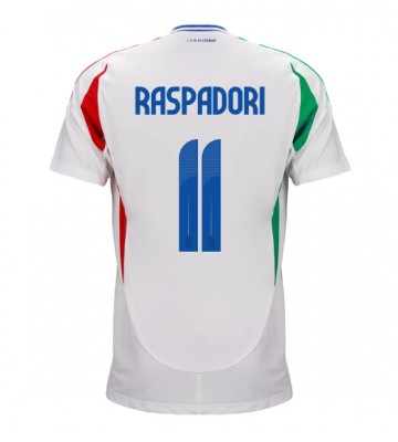 Italia Giacomo Raspadori #11 Segunda Equipación Eurocopa 2024 Manga Corta